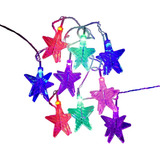 Serie De Estrellas Luz Multicolor 20 Led 8 Funciones 3 Mts