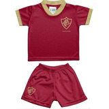 Camisa E Short  Fluminense Bebê Grená - Torcida Baby Oficial