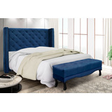 Conjunto Cabeceira Recamier Imperial Cama Casal 140cm Suede