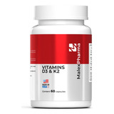 Vitaminas D3 + K2 5000iu/80 Mcg - 60 Capsulas | Malex Pharma