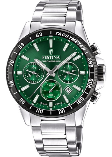 Reloj Festina Crono Acero Sumergible Varios Colores F20560