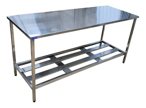 Mesa Inox Industrial Nortinox 190cm X 70cm X 90cm