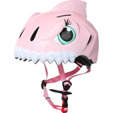 Protector De Ciclismo Cascos Infantiles Cartoon Shark Color Rosa Talla S(49-55cm)