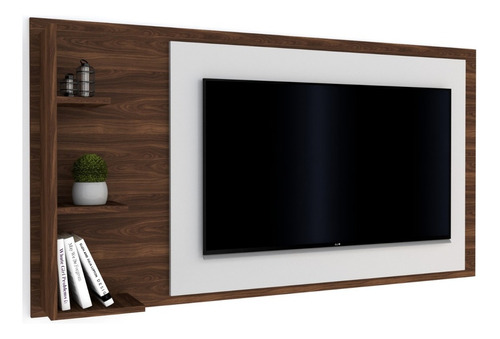 Panel Para Lcd/led Living Comedor Mueble Colgante Rack Color Marrón