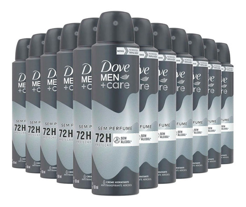 Kit Desodorante Aerosol Dove Men Sem Perfume - 12 Unidades