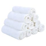 10 Toallas De Manos Blanca Linea Hotelera Microfibras Towel