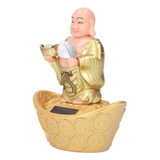 Estatueta Dourada Com Estátua De Buda Alimentada Por Energia