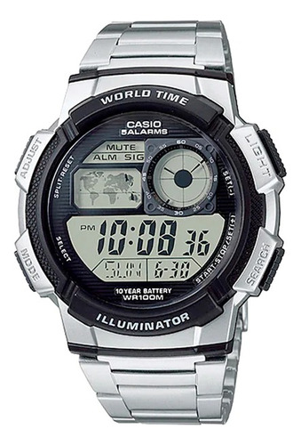 Reloj Casio Ae-1000wd Elegancia Y Funcionalidad En Acero