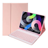 Funda Rose Gold Teclado Soporte Para Galaxy Tab S7