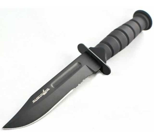 Navaja Cuchillo Survivor Inoxidable Camping Black Knife 20cm