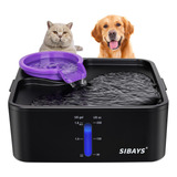 Sibays Fuente De Agua Para Perros Grandes, Dispensador De Cu