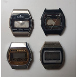 Lote 4 Relojes Vintage Lcd Casio Election Okinawa Repuestos