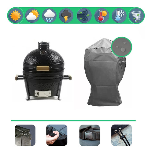 Funda Cubre Kamado Argentino Mini Pampero Lona Impermeable