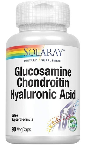 Solaray | Glucosamina Chondroitin Hyaluronic Acid | 90 Vcaps