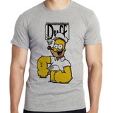 Camiseta Infantil Kids Homer Simpsons Popeye Duff Cerveja