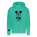 Poleron Mickey Mouse - Turquesa - Raton - Disney - Dibujos Animados - Mascota - Estampaking