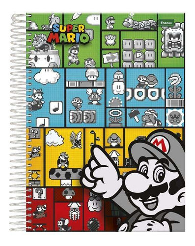 Cuaderno Especial Super Mario Bross 150 Hojas 7mm. Foroni