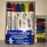 3 Kits  Canetas Tecido Texti Color Ponta Dupla Magiccolor