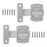 2 Pcs Pestillo De Puerta Plata,acero Inoxidable Con Tornill