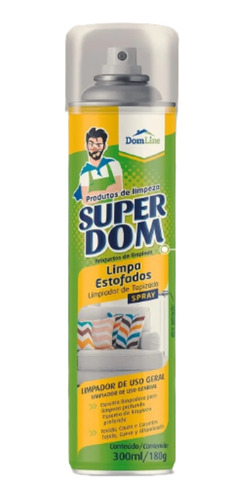 Limpa Estofados Super Dom 300ml Dom Line Espuma Para Limpeza