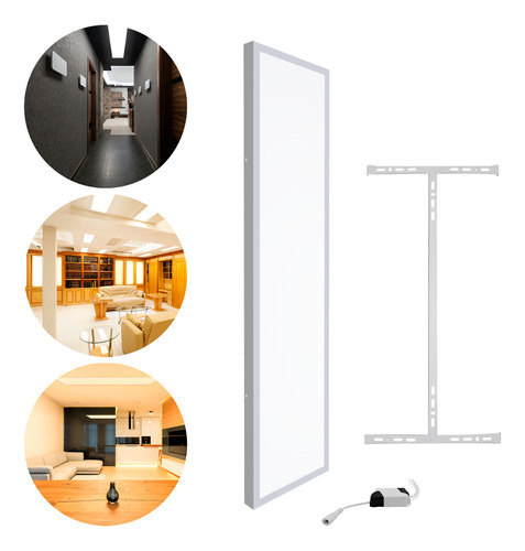 Luminaria Painel Plafon Sobrepor Led 30x120cm 50w Retangular