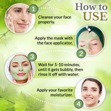 Green Tea Carbonated Bubble Mask With Face Applicator - Deep