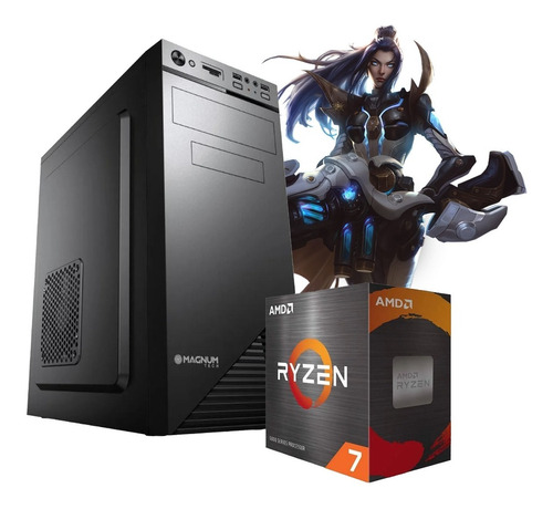 Pc Completa Cpu Gamer Amd Ryzen 7 5700g 16gb Ssd 240