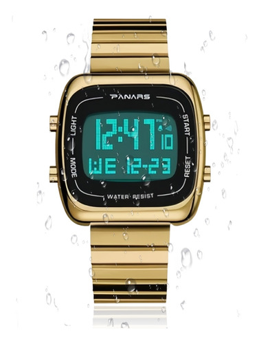 Reloj Digital De Pulsera Vintage Impermeable Multifunción