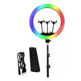 Aro De Leds 45cm 18  Rgb Para Celular + Tripode 2 Metros 