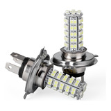 2 Unids Coche H4 68 Smd Led 6000k Xenón Super Blanco Cabeza