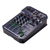 Consola Mezcladora De Audio Portátil T4 Con Tarjeta De Sonid