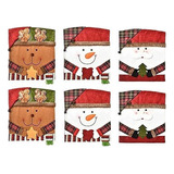 Funda De Silla Decorativa De Navidad, 6 Piezas )