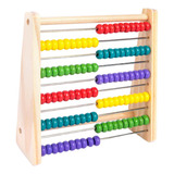 Juguete De Madera Montessori Abacus Con 100 Cuentas Marco De