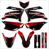 Kit Gráfico Adesivo Lander 0,20mm Motocross Carenagem 