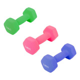 Mancuerna 3 Kg Pesa Fundición Hexagonal Gym Fitness