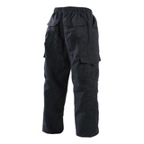 Pantalon Cargo Poplin Forro Polar Azu Marino