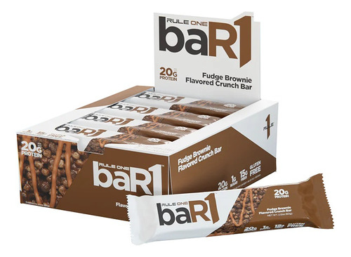 Rule One Bar1 12 Barras Proteina Crujientes Vitaminas Sabor Sabor Brownie