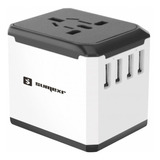 Tomada Adaptador Universal Viagem + 150 Paises 4x Usb Luxo