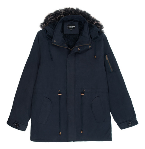 Campera Parka Capucha Frio Gabardina Bolsillos Unisex