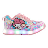 Tenis Kuromi Melody Niñas Led Luces Hello Kitty Comodo Moda