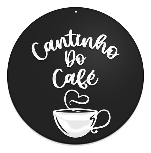 Placa C/ Aplique Cantinho Do Café Em Mdf 2,5mm