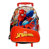 Mochila Carrito Spiderman Hombre Araña 16 Pulgadas Wabro!!!