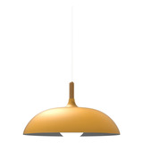 Lámpara De Techo Ilios Innova F  Colgante Macaron Con Madera 40cm Diámetro Color Amarillo Talla N/a