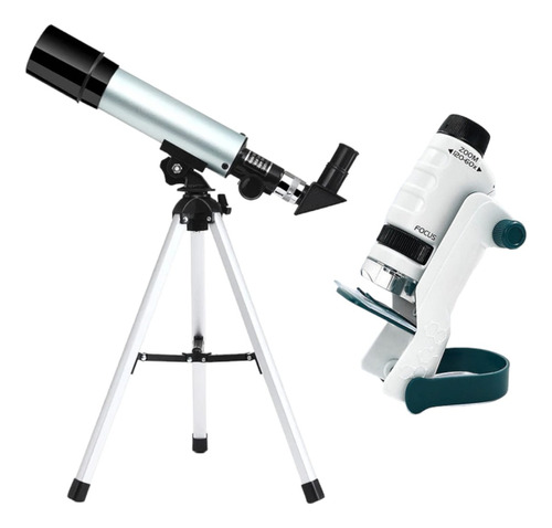 Telescopio F36050 + Microscopio Portatil Científico 60-120x