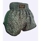 Short Skull Verde Militar, Mma, Muay Thai Y Kick Boxing 