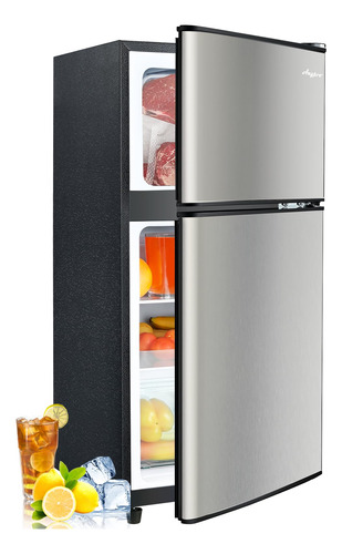 Anypro Mini Refrigerador De 3.2 Pies Cubicos Con Congelador,