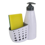 Dispenser Detergente  Con Porta Esponja Organizador Bacha