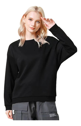 Sudadera Básica Informal De Mujer