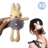 2 X - Colet Coleta Scrunchie Elástica Plush - Diseños