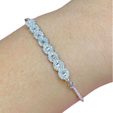 Pulsera Bodas Veneziana Luxury Regulable De Plata Ps 299